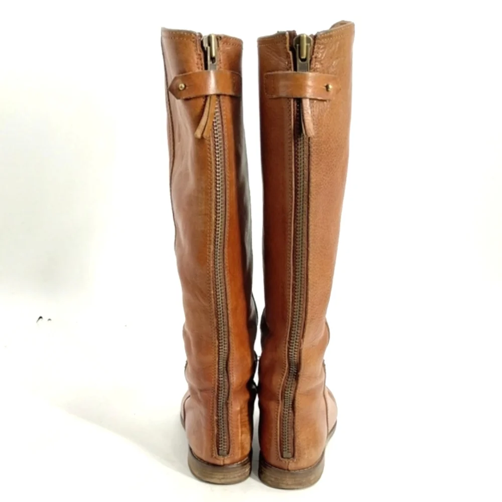 Madewell‎ Sidney Tall Riding Boots Brown Leather